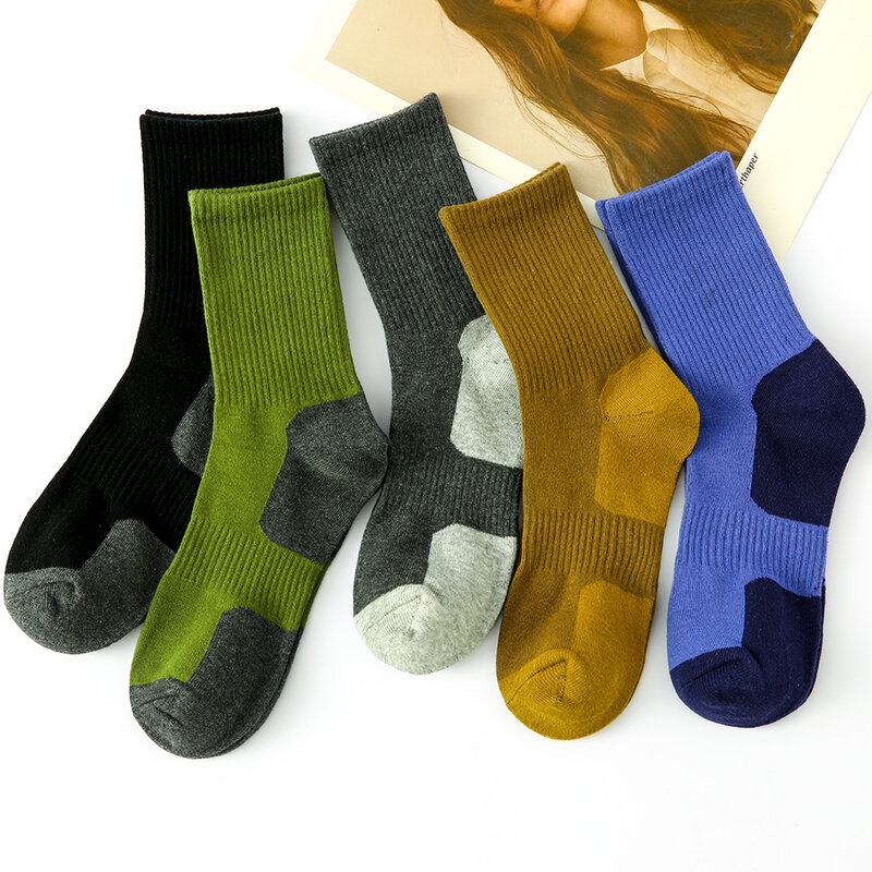 Männer Socken Baumwolle atmungsaktiv lange Business Harajuku Socken solide Gentleman Sox Sokken Outdoor-Sport 5 paare/los Socken Geschenk