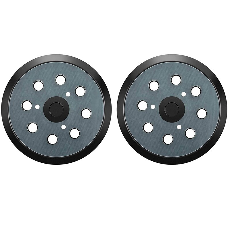 2Pcs Replacement Sander Base Pads Round Hook and Loop Backing Pad Orbital Sander Replacement Pad 125mm 8 Hole