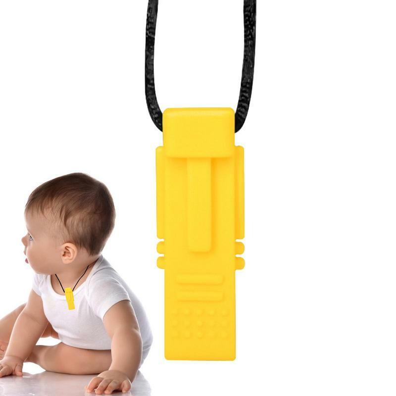 Mordedores de silicone macio e flexível para bebês, Squeaker Teether, brinquedo de alívio para meninos e meninas