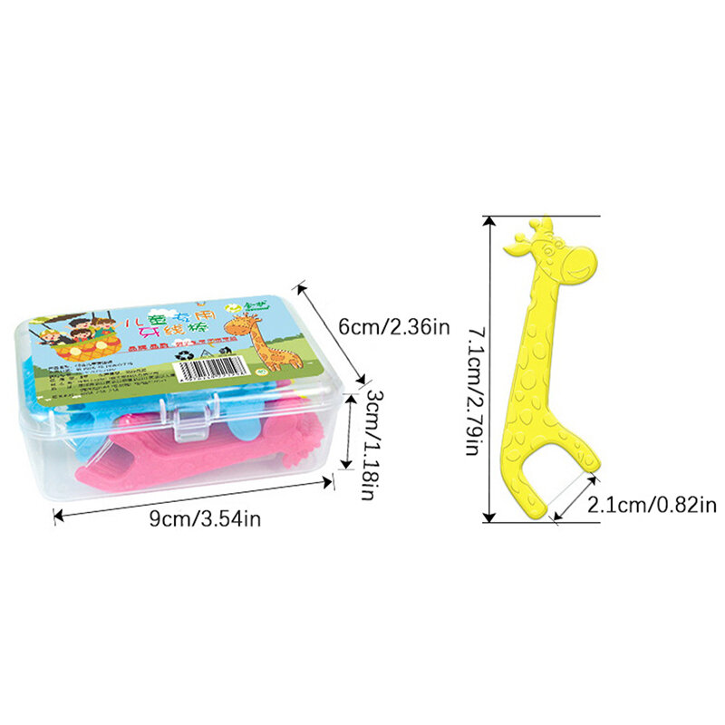 40 pz/scatola bastoncino di filo interdentale Super sottile per bambini stuzzicadenti in plastica per cartoni animati confezione per la famiglia dettagli di filo interdentale pulizia dei denti