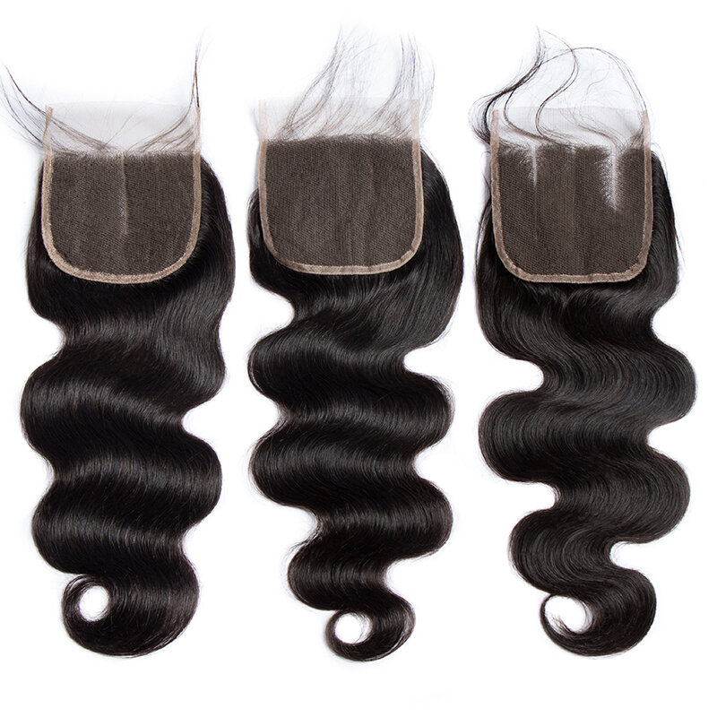 4x4 Water Wave Closure 12A Human Hair Brazilian Lace Closure Deep Curly Straight Body Wave Lace Closure Remy Human Hair Closure