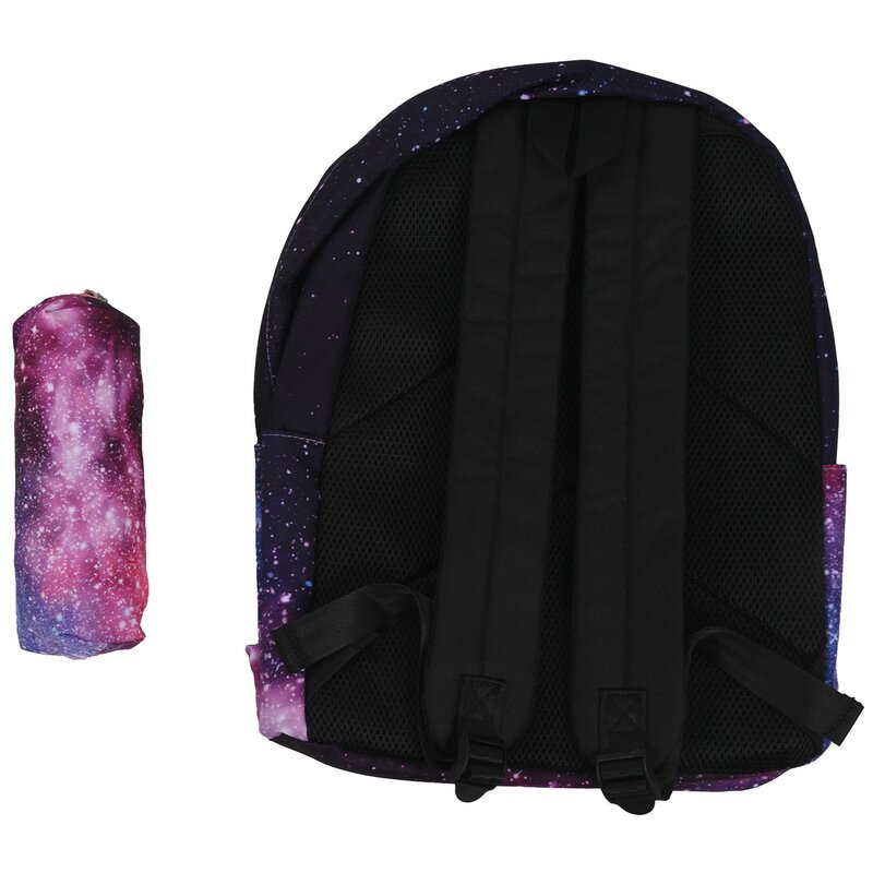 Mochila de lona elegante para mulheres, galáxia e estrela, espaço universo, bolsa escolar para meninas