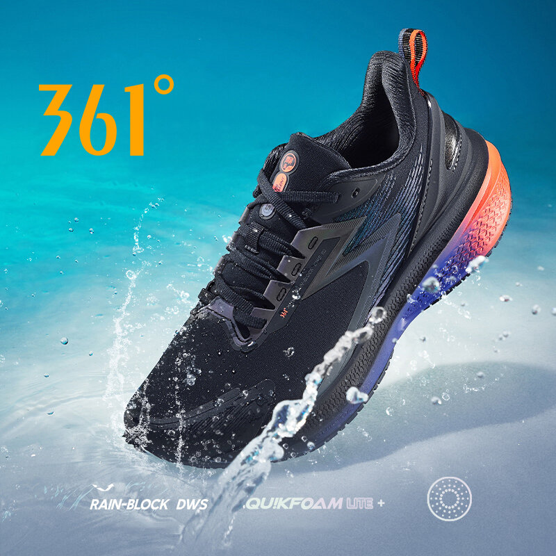 Zapatillas de correr antisalpicaduras para hombre, 361 grados, tecnología, amortiguación reflectante nocturna, 7,0