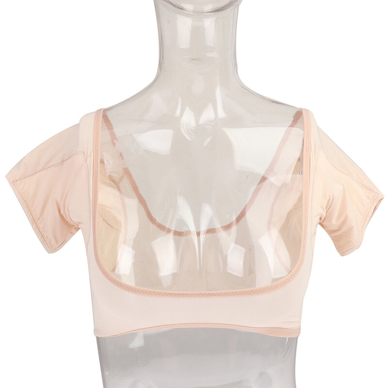 1Pc Ultradunne T-shirt Vorm Zweet Pads Herbruikbare Wasbare Onderarm Oksel Zweet Pads Parfum Absorberende Anti M L Model Normaal size
