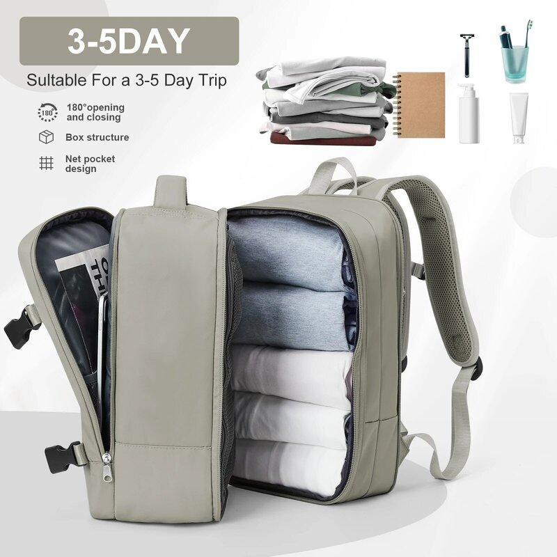 Likros Travel Backpack Cabin Bag 40x20x25 Ryanair Flight Backpack Carry On, Expandable Anti-Theft Laptop Backpack for Women Men