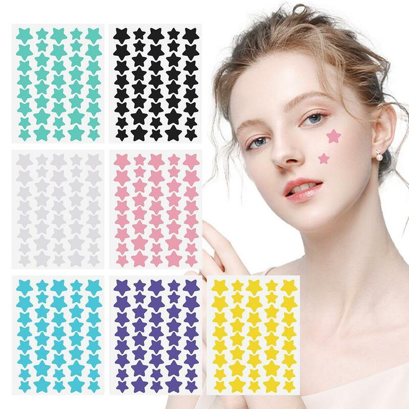 Patches coloridos de espinha PE, bonito em forma de estrela, Pimple Cover Sticker, Remendo de remoção invisível, 40pcs