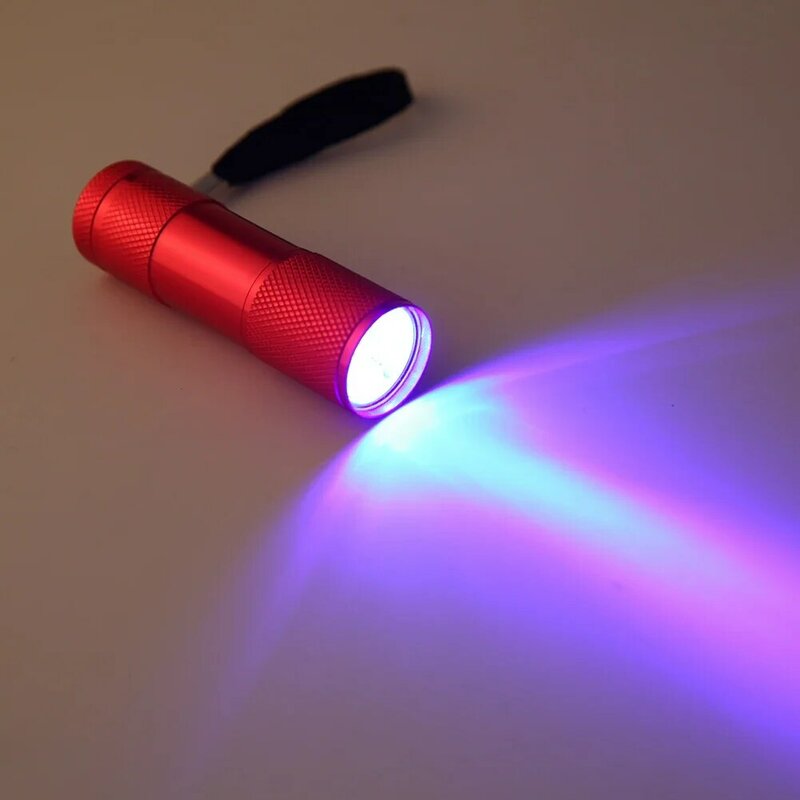 9 LED Lâmpada Ultravioleta Tocha, Lanterna UV, Luz Negra, Detector de manchas de urina Pet, 395nm, 1-3 Pcs