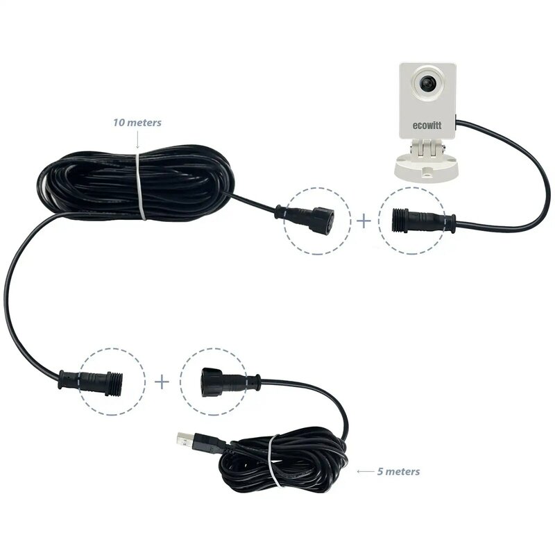 Ecowitt 10m 2 Pin Extension Cord for HP10