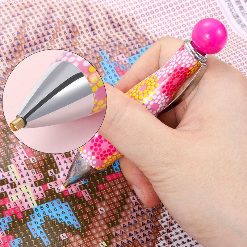 Diamante Pintura Ponto Broca Pen, Bordado Acessórios, Mosaic Tool, Bowling Stylet Pen, DIY