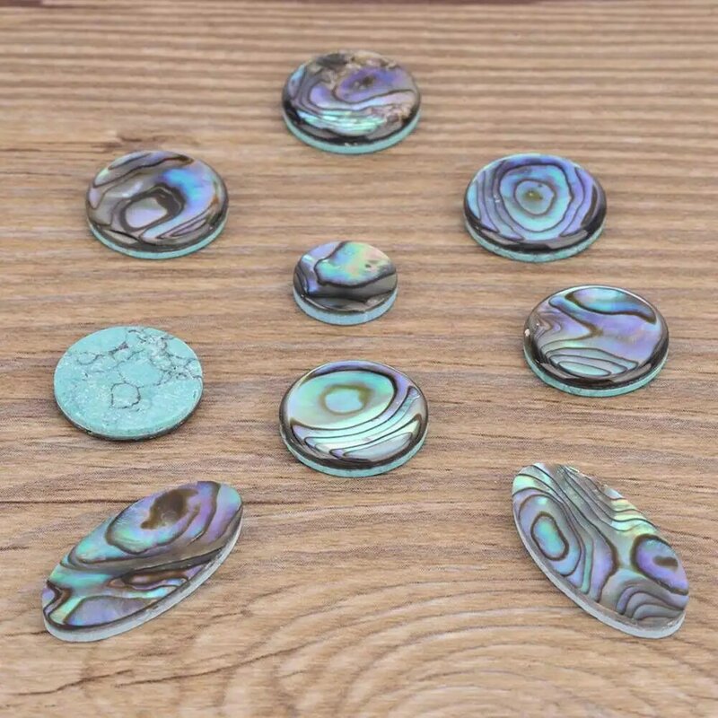 9Pcs Saxophone Key Button Smooth Surface Wear Resistant Inlays Accessory Abalone Shell Sax Key for Alto