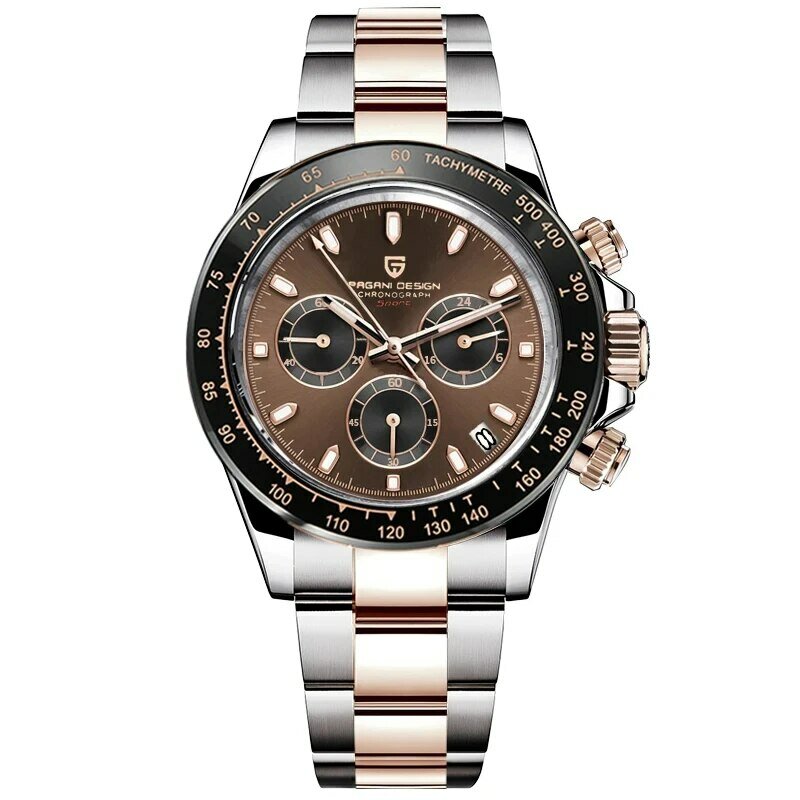 PAGANI DESIGN-Relógio de pulso de quartzo masculino, relógios impermeáveis, cronógrafo, marca superior, luxo, novo, ouro, 1644, 2024