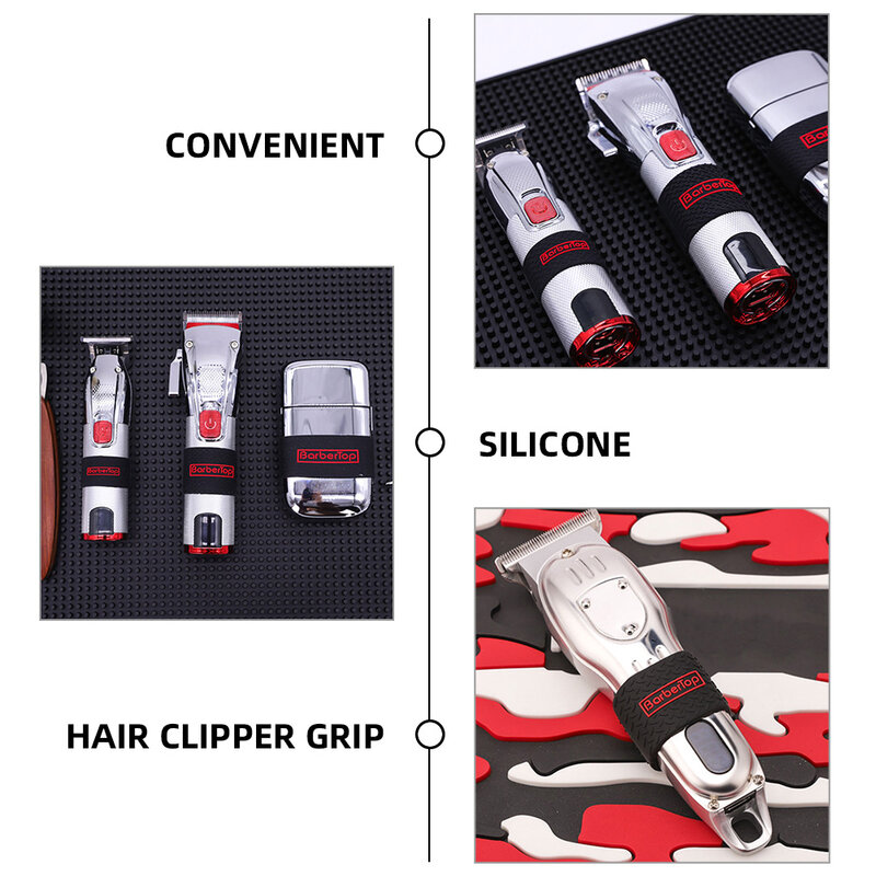 6 pezzi tagliacapelli da barbiere fasce Anti- Clippers Sleeve Pro tagliacapelli tagliacapelli strumenti per parrucchieri gomma