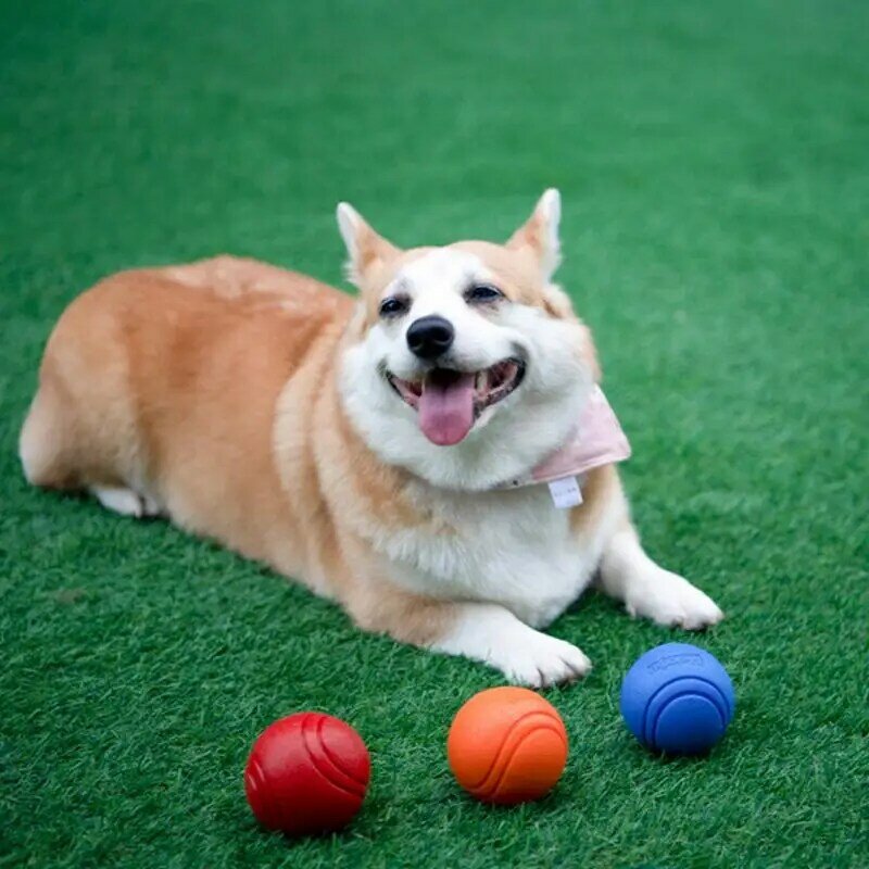 1 stück haustier hund ball federnd gummi solide ball widerstand zu hund kauen spielzeug outdoor werfen recovery training für hunde haustier liefert