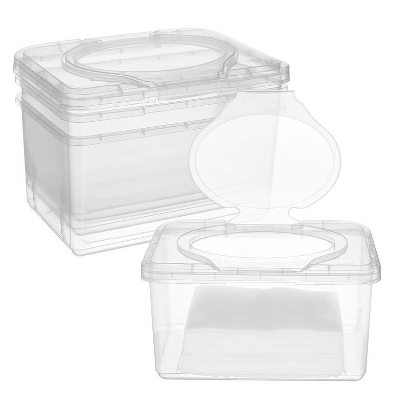 3 Pcs Baby Wipes Box Portable Dispensers Tissue Infant Case Pp Wet Container Small Holder
