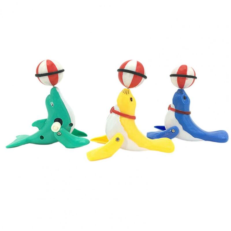 Conjunto de brinquedos Wind-up para crianças, brinquedo com selo para crianças, presente infantil sem baterias, colorido