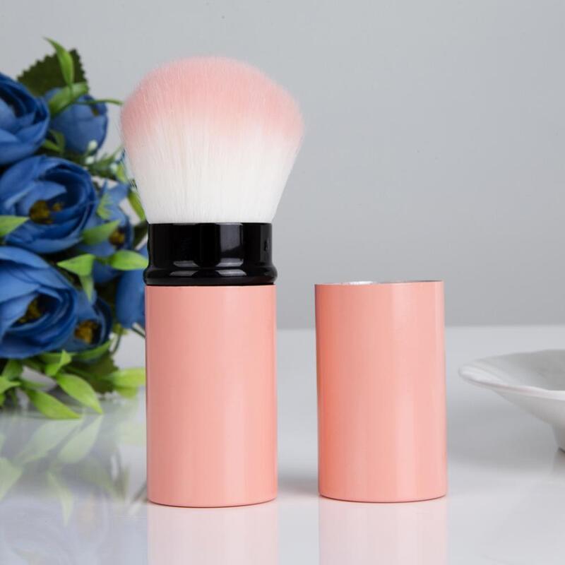 Portátil Mini escova de blush retrátil, escova macia de maquiagem Foundation Powder Loose, multifuncional Nail Beauty, 1 a 10pcs