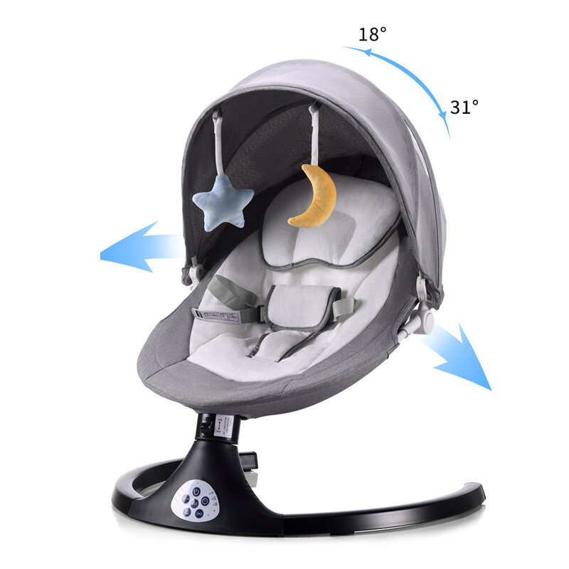 Mecedora eléctrica para bebé recién nacido, cuna para dormir, cama cómoda, silla reclinable para bebé de 0 a 3 años