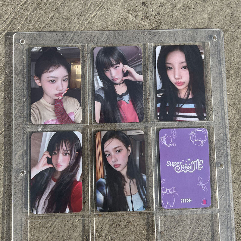 Álbum de fotos Kpop ILLIT Super Real Me, Impresión de doble cara, estilo coreano, tarjeta recubierta especial, regalo de colección para fanáticos, 5 piezas por juego
