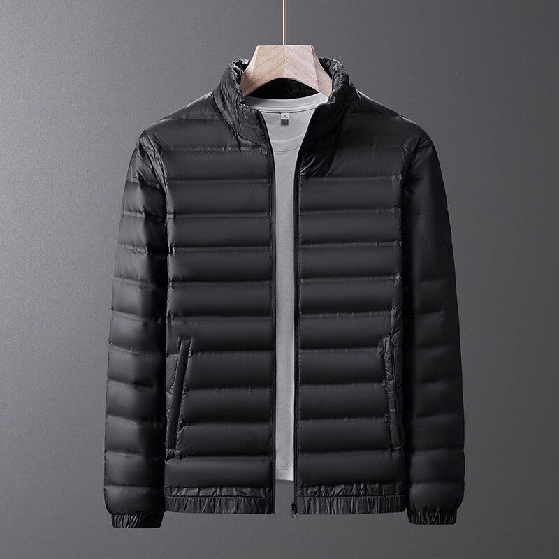 90% White Duck Down Jacket Winter Standing Neck Light and Thin Down Jacket Unisex Style