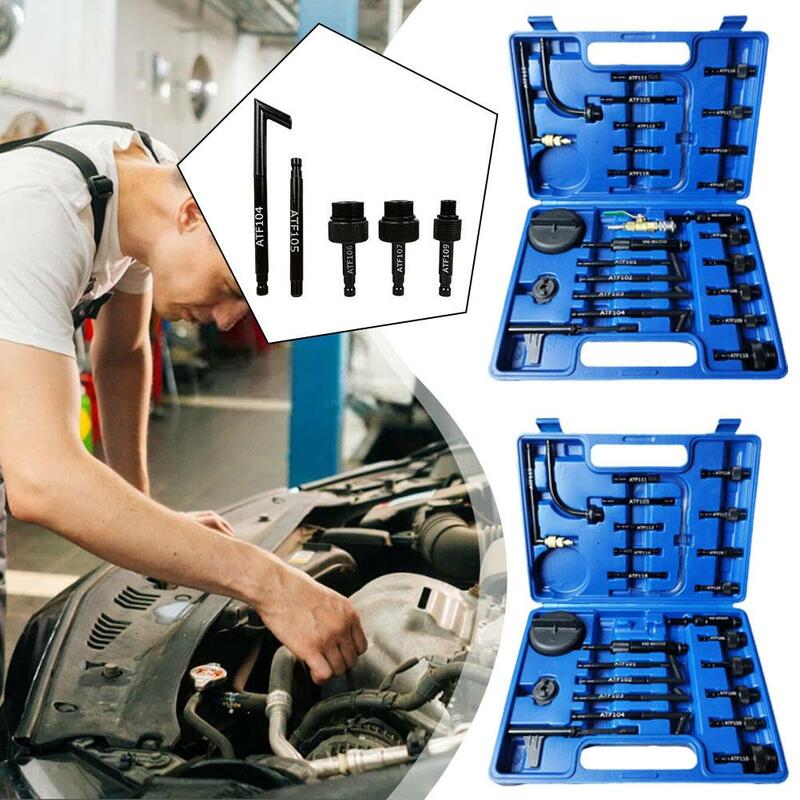 26/25Pcs Oil Refill Filling Adapter ATF Transmission Fluid Oil Refilling Connector Car Repair Tool Kit For Ford VW Honda J4P5