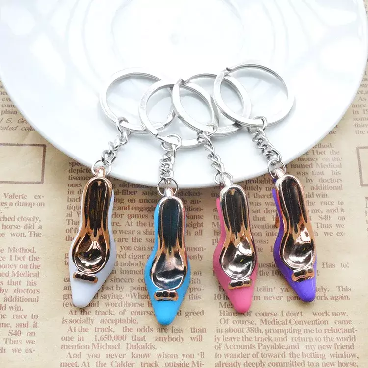 1PCS Cute cartoon keychain high heel key ring chain bag pendant car pendant For Women Jewelry  YS-253