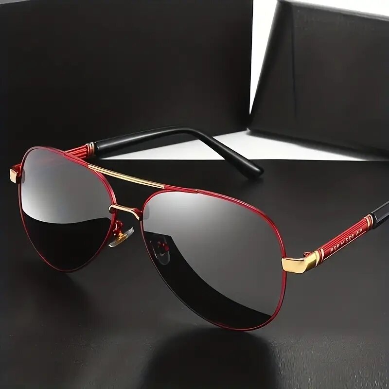 남성용 편광 선글라스, 메탈 프레임 품질 선글라스, 브랜드 디자인, 낚시 운전 고글, UV400