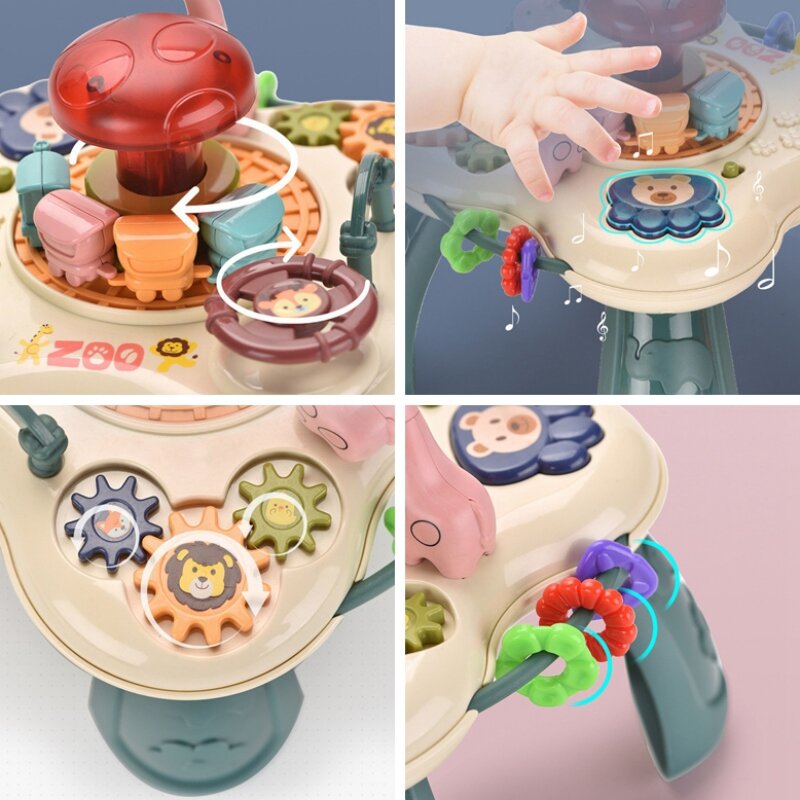Baby Activiteiten Tafel Baby Activiteiten Centrum Educatieve Tafel Peuters Spelletjes Voor Baby 'S Leeftijd Puzzel Vorm Sensorisch Speelgoed Accessoire