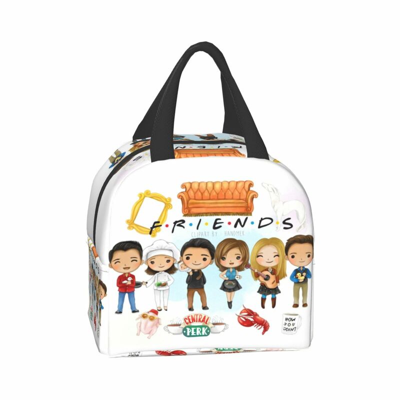 Klasyczna serial przyjaciele izolowana torba na Lunch dla kobiet wodoodporna chłodnica termiczna torba śniadaniowa praca w biurze piknikowe pudełko Bento szkoły