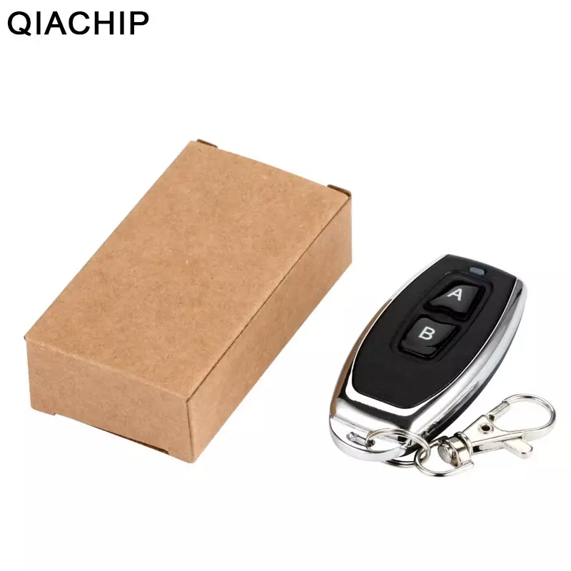 Qiachip 433mhz rf controle remoto código de aprendizagem 1527 ev1527 para portão garagem porta controlador alarme chave 433mhz incluído bateria