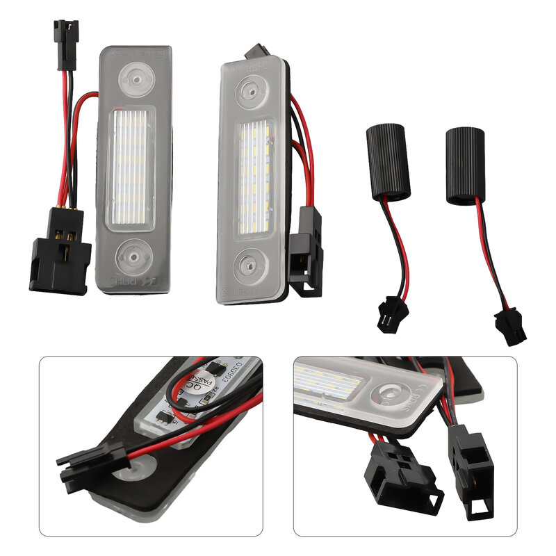 Lumières de plaque de planificateur LED, lumières de plaque de planificateur, Octavia Ll Facelift 09-12, conception Plug-and-Play, pièce de rechange, 12V, 6500K
