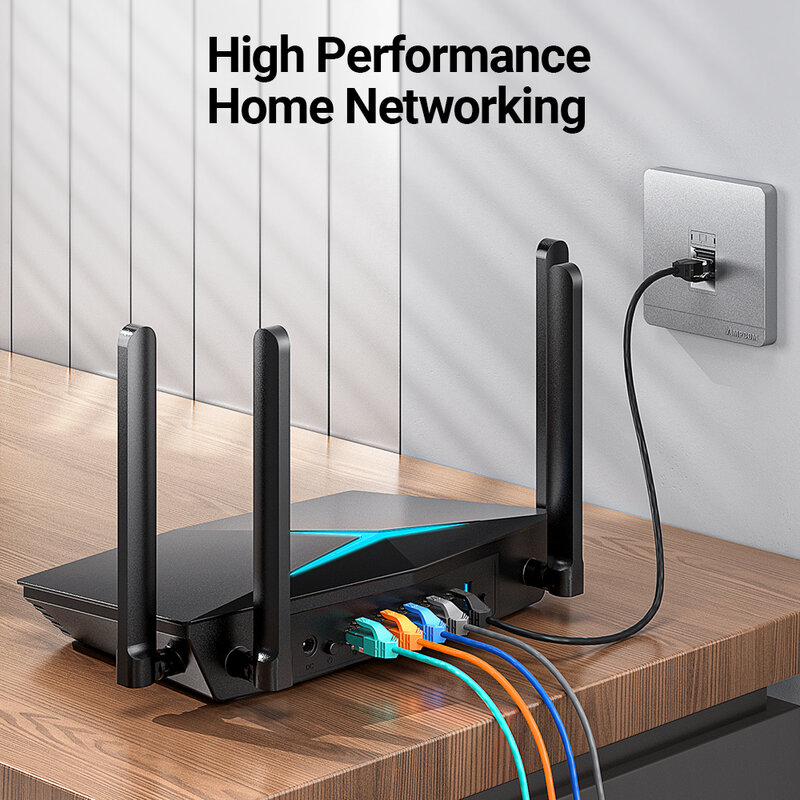 Ampcom ethernet kabel, cat6a ultra dünnes rj45 lan kabel utp rj 45 netzwerk kabel patchkabel für desktop computer modem router