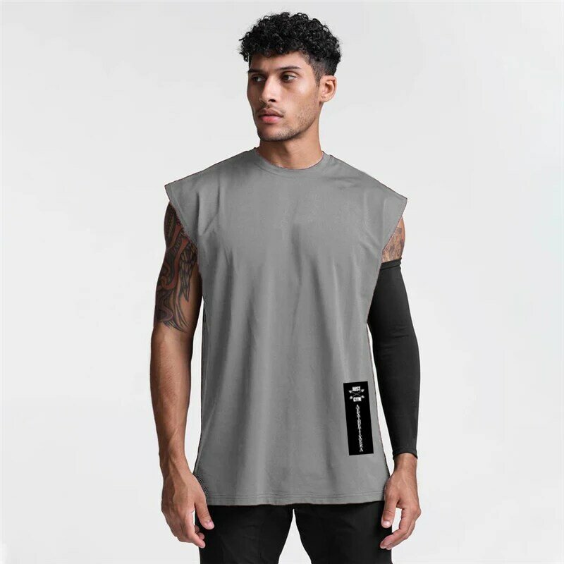 Gym Mens Mesh Casual Running Tank Top Fashion Fitness Sport Sleeveless Quick-drying Vest  Workout Clothing Bodybuilding Singlets