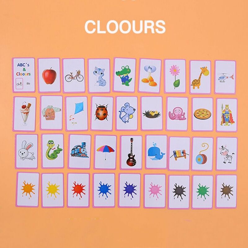 Transportation Fruits Animals Letter Number Flash Card Baby Learning Cards Montessori Educational Toy Children Cognition Card