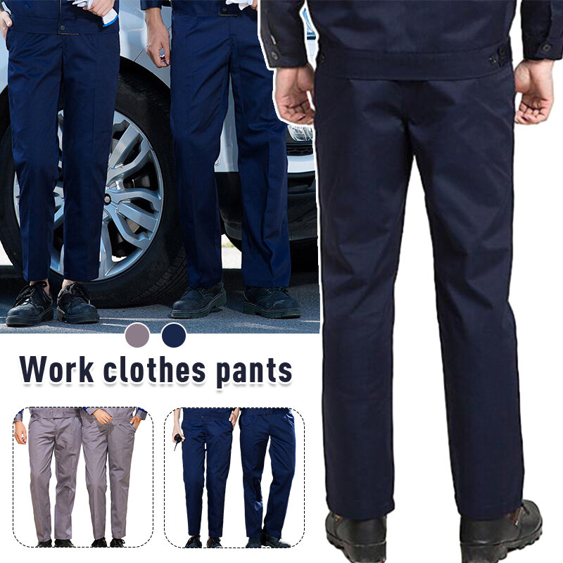 Pantalones de uniforme de Chef sueltos para hombres, ropa de trabajo de cocina de camarero de restaurante occidental, pantalones de carga de trabajador de taller de construcción