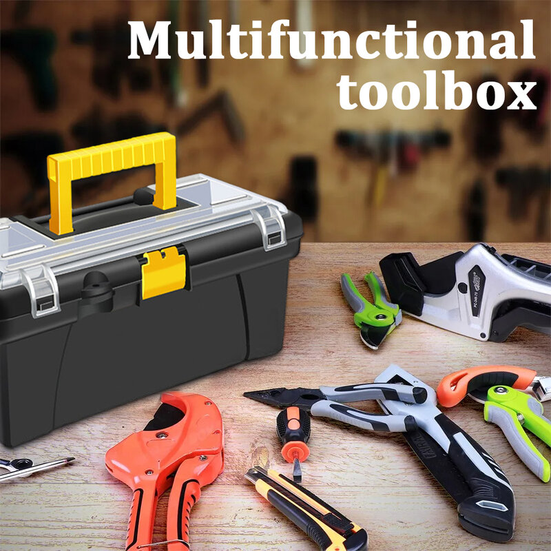 Boîte à outils de quincaillerie multifonctionnelle pour la maison, boîte de rangement en plastique, réparation d'électricien optique, valise d'évaluation d'outils conseillers