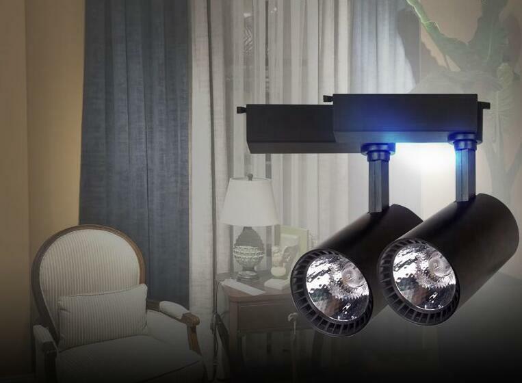LED Track Light 12W 20W 30W COB โคมไฟไฟรางสปอตไลท์ไฟ LED ติดตาม Fixture Spot ไฟ reflectors สำหรับร้านเสื้อผ้า