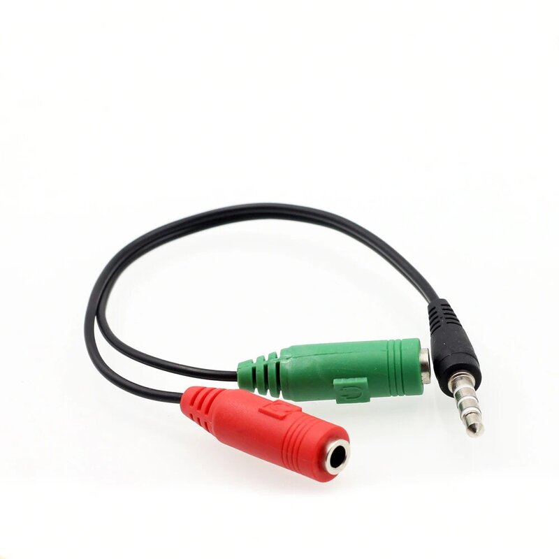 Conector de 10-10 piezas y 3,5mm, 1 macho a 2 hembra, divisor de Audio para auriculares estéreo, Cable adaptador para micrófono