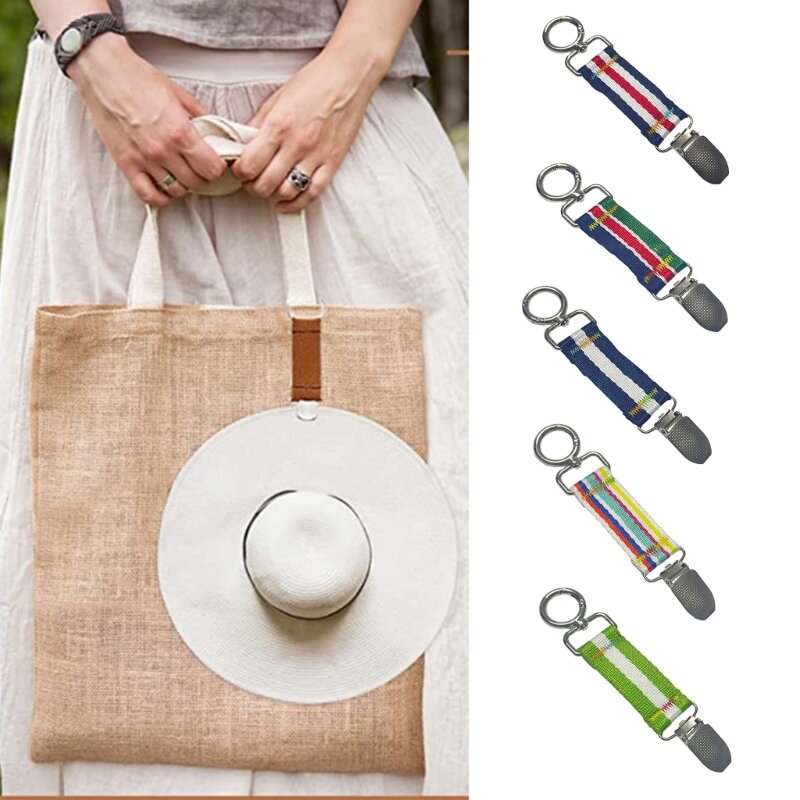 Clip de soporte de sombrero para mochila de viaje, Clip de gorra elástica para equipaje, accesorio para sombrero, accesorio para viaje