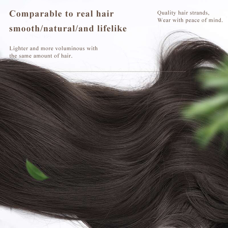 ALXNAN HAIR-Perucas sintéticas onduladas marrons longas com estrondo, peruca de cabelo natural para mulheres negras, cosplay diário, fibra resistente ao calor