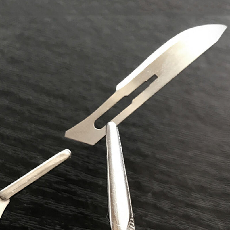 STONEGO-Hojas de cuchillo de bisturí de acero #11 #23 para grabado, artesanía, bricolaje, hecho a mano, cuchillas de corte para reparación de teléfono y PCB