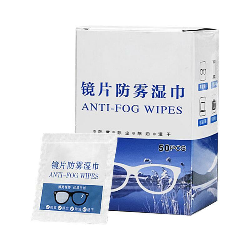 Cuscinetti per la pulizia delle lenti 50 pezzi salviette portatili ad azione rapida per occhiali forniture per la pulizia degli occhiali confezionate singolarmente per la fotocamera