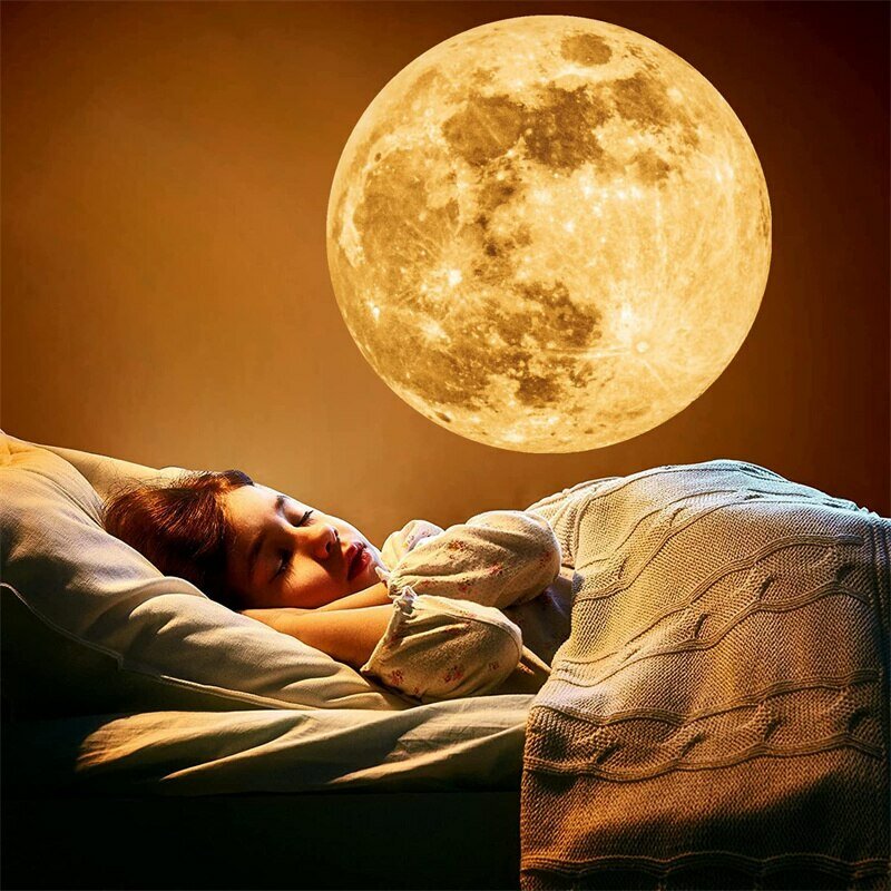 โคมไฟฉายภาพดวงจันทร์เครื่องฉายรูปดาวดาวเคราะห์ไฟไฟ LED กลางคืนบรรยากาศสำหรับตกแต่ง dinding kamar tidur เด็ก