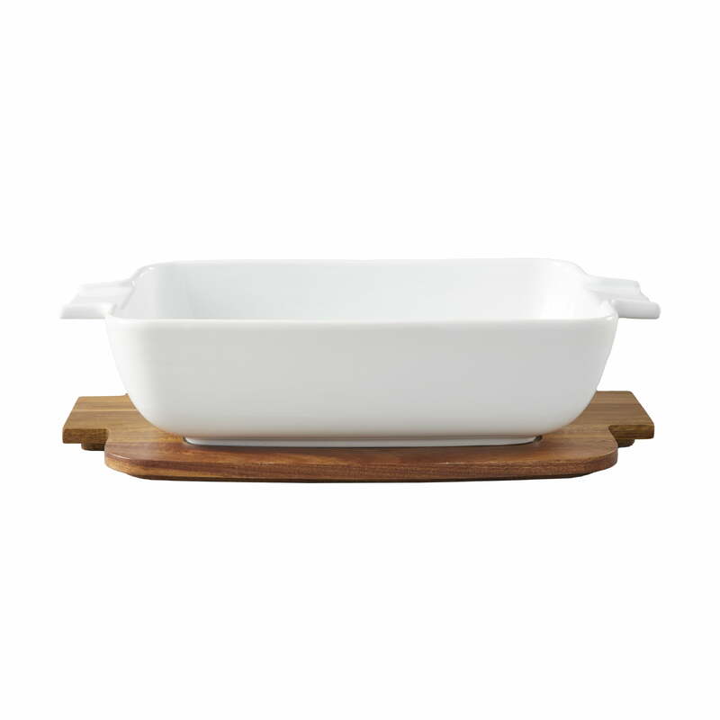 より良い家と庭のセラミックオーブンでテーブルに、aciaの蓋が付いたserv皿、13.39x9.06x3.39インチ