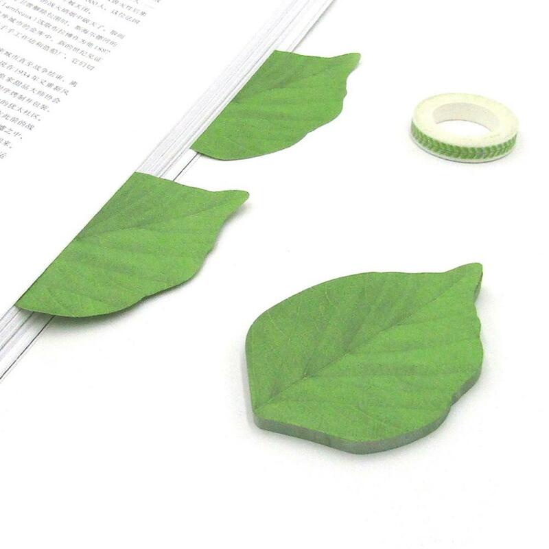 50 листов, наклейки для блокнота с имитацией листьев