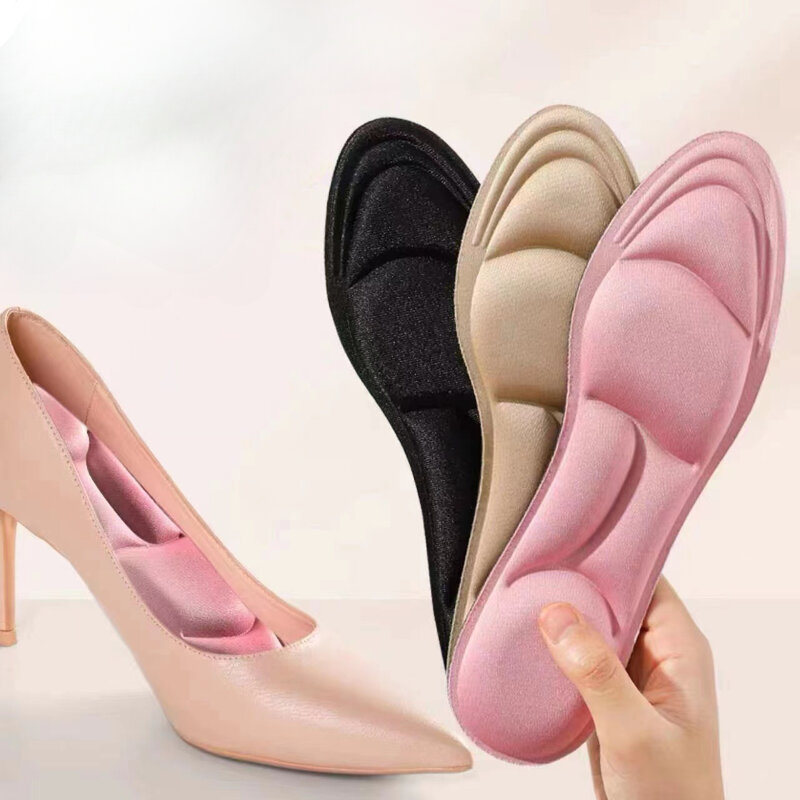 Sapatos Respirável Memory Foam Palmilhas para Mulheres, 5D, Corrida, Esporte, Pés, Apoio do Arco, Fascite Plantar, Sapato Pads