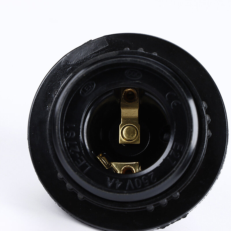 Black E27 Self-locking Bakelite Lamp Holder E14 Cap Screw LED Light Head Socket Floor Desktop Light Bulb Base