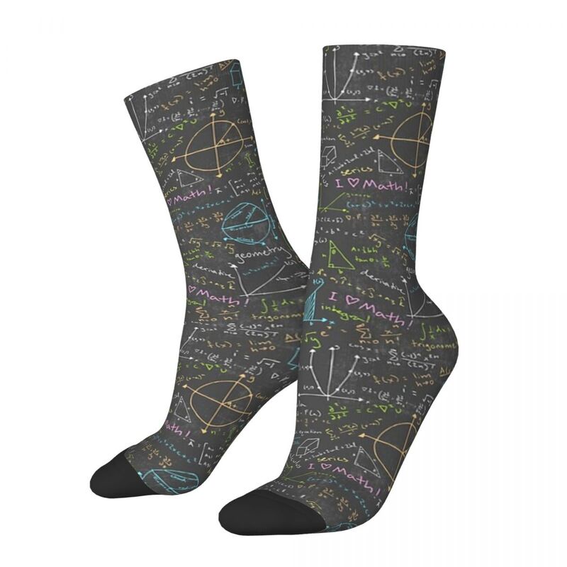Носки для уроков математики, высококачественные чулки в стиле Харадзюку, всесезонные длинные носки, аксессуары для подарка на день рождения унисекс