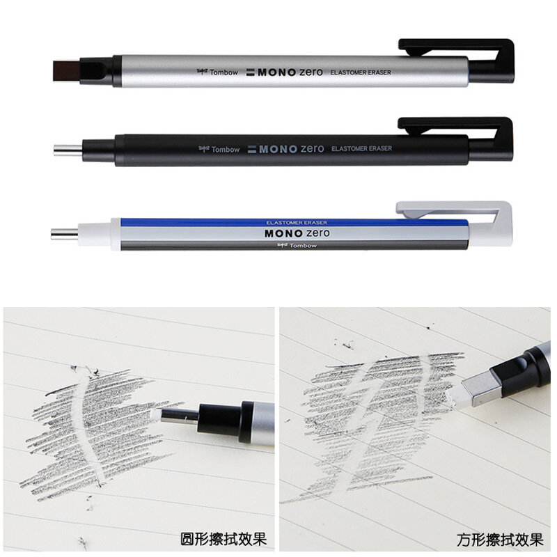 Tombow-apagador mecânico mono zero, destacação meticulosa, recarregável, caneta em forma de caneta, material de papelaria escolar