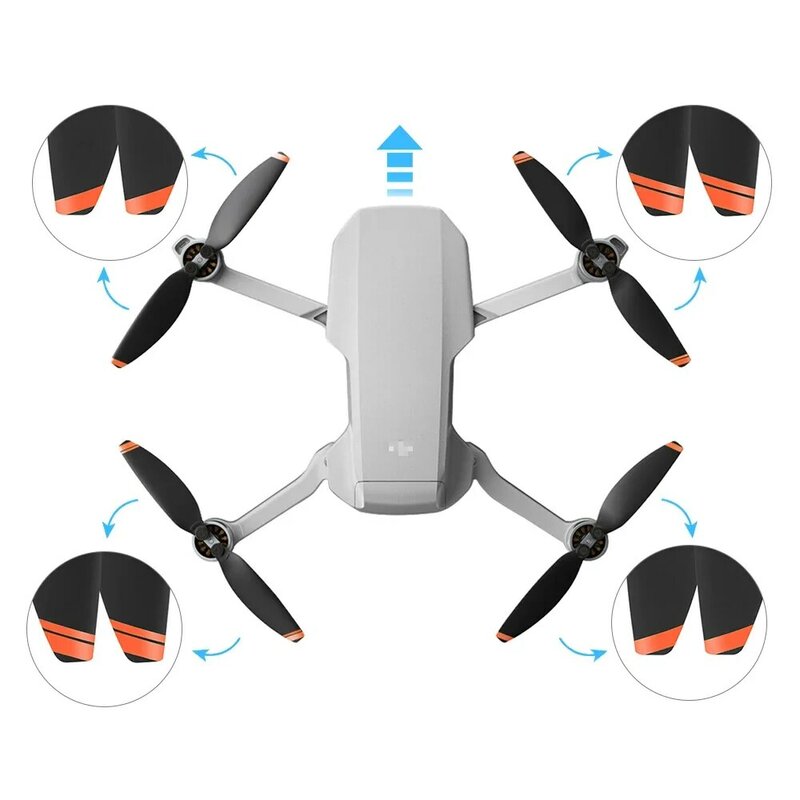 Baling-Baling untuk DJI Mini 2/Mini SE Drone Pengganti Sayap Ringan Alat Peraga Suku Cadang Bilah untuk DJI Mavic Mini 2 Aksesori