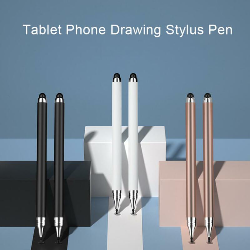 Tablet universal caneta stylus, 2 em 1, dupla cabeçada, alta sensibilidade, bico substituível, desenho, smart phone, touch